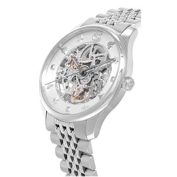 Pre-Owned Authentic Limited Edition Gucci Men's Skeleton Automatic 40mm Watch! - Picture 2 of 11